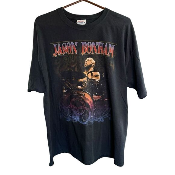 Vtg Jason Bonham T-shirt Led Zeppelin Drummers Son 2XL XXL Heavy Metal Rock - Picture 1 of 7